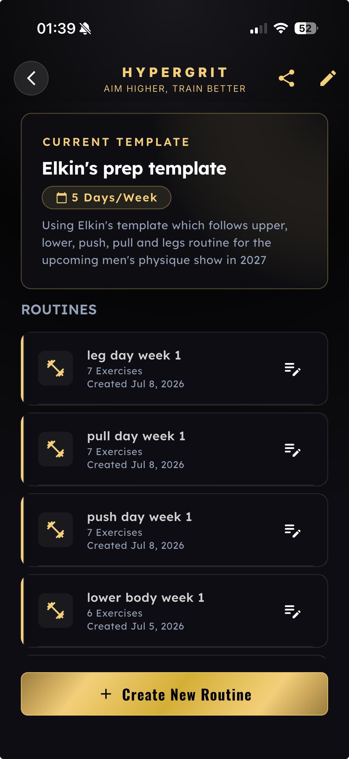 Workout Templates